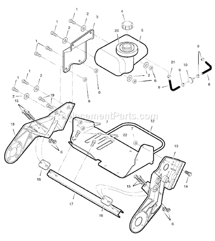 Page F Diagram and Parts List for 1695518 18-2811-29 - 2008 Murray Snow Blower