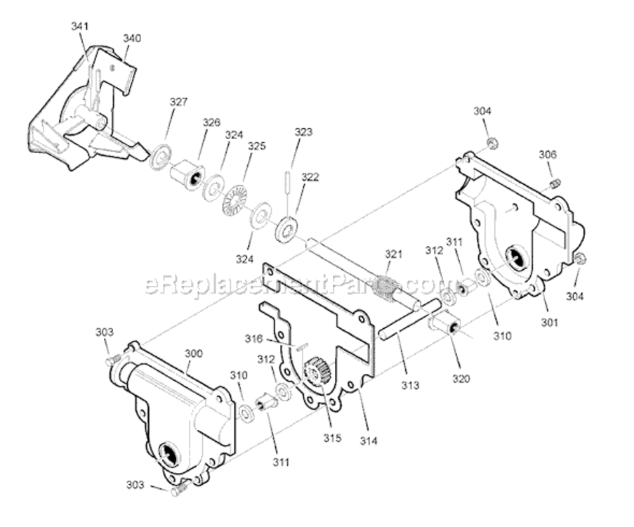 Page E Diagram and Parts List for 1695539 2008 Murray Snow Blower