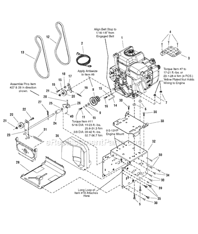 Page A Diagram and Parts List for 1695540 2008 Murray Snow Blower