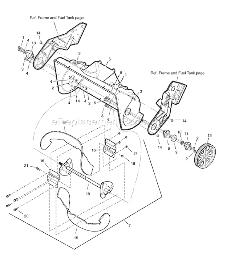 Page A Diagram and Parts List for 1695556 C950-52844-0 - 2008 Murray Snow Blower