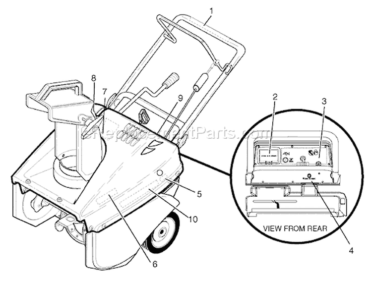 Page C Diagram and Parts List for 1695565 525-21 - 2008 Murray Snow Blower