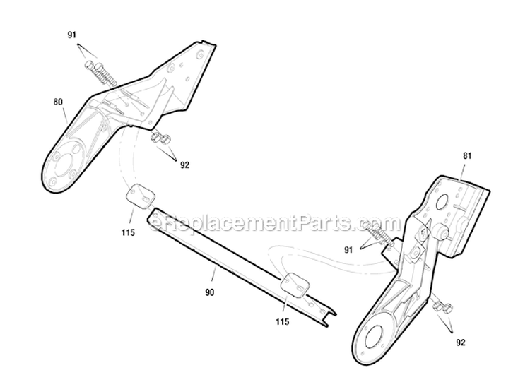Frame_Assembly Diagram and Parts List for 1695717  Murray Snow Blower