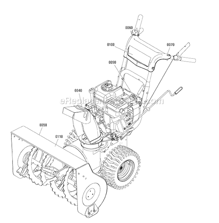Decals Diagram and Parts List for 1695835  Murray Snow Blower