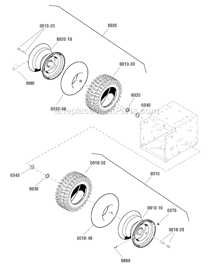 Wheels_And_Tires_Group Diagram and Parts List for 1695835  Murray Snow Blower