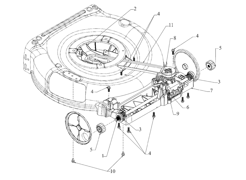 Drive Diagram and Parts List for 12A-B0BA758 2019 Murray Lawn Mower
