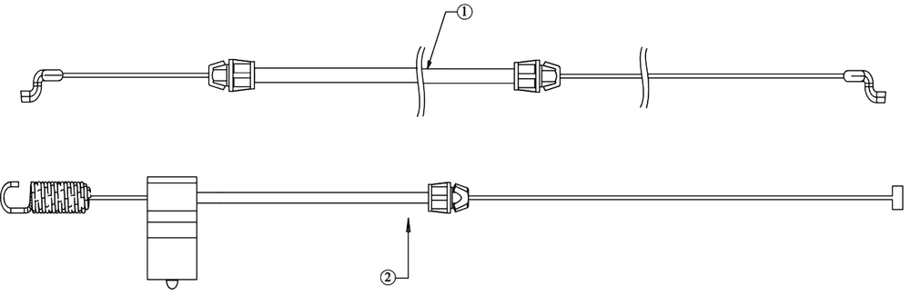 Cables Diagram and Parts List for 12A-B0BA758 2019 Murray Lawn Mower
