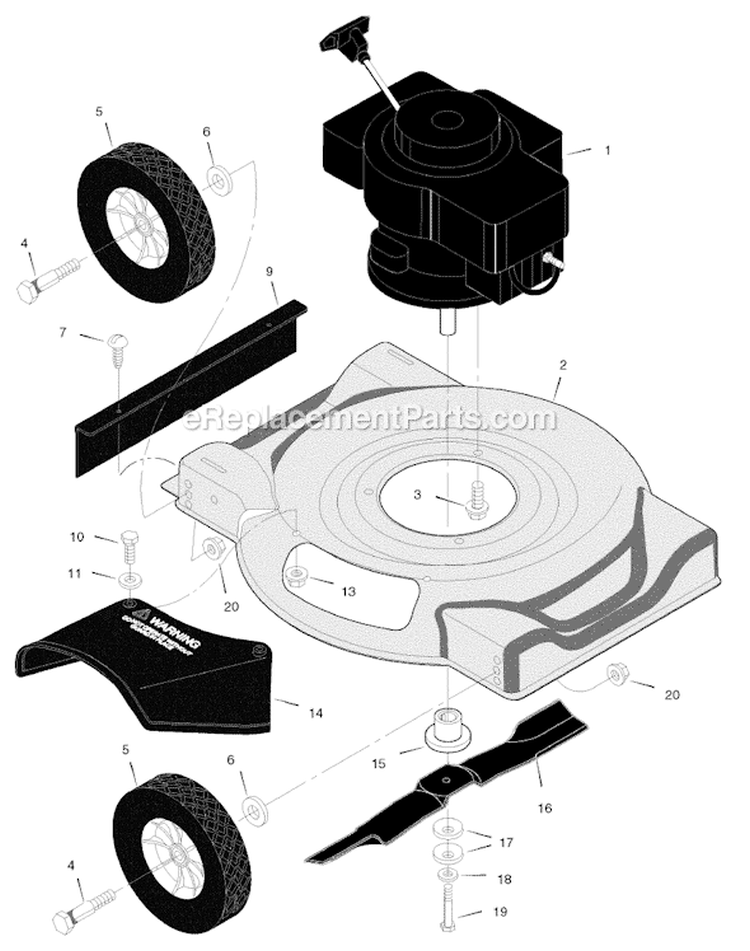 Page B Diagram and Parts List for 201022X99A  Murray Lawn Mower