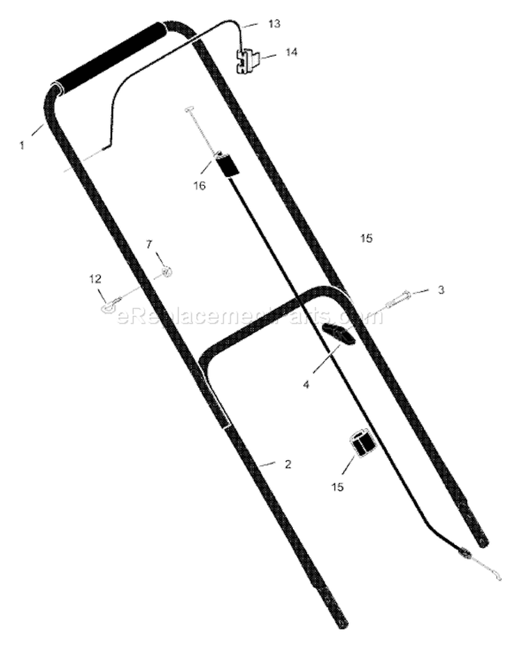Page B Diagram and Parts List for 20415X8D  Murray Lawn Mower