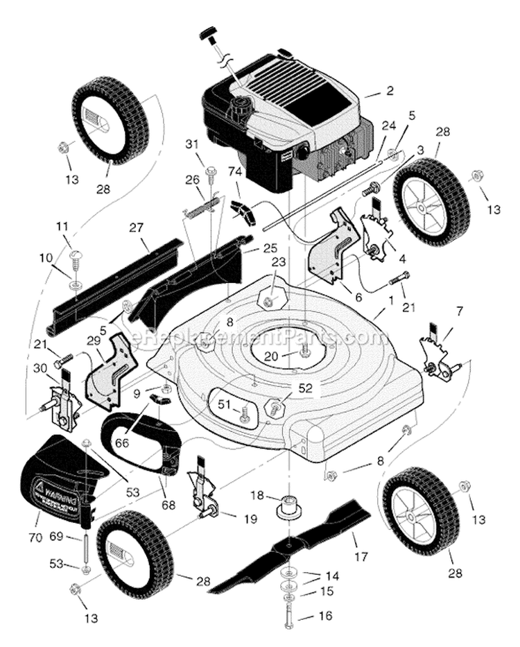 Page F Diagram and Parts List for 204210X8E  Murray Lawn Mower