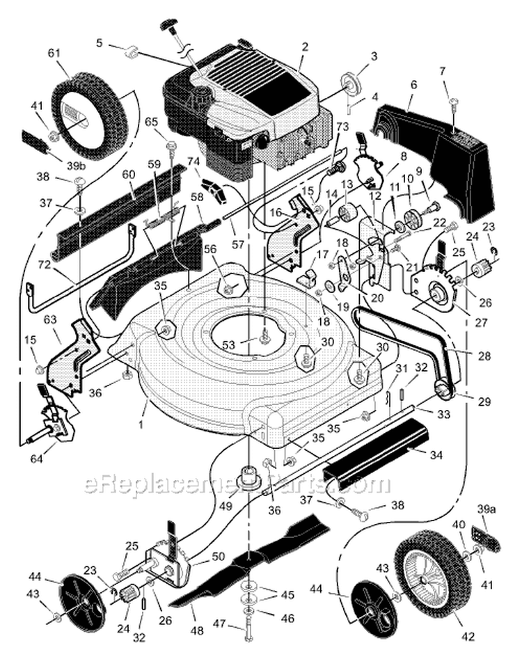 Page B Diagram and Parts List for 20616X50C  Murray Lawn Mower