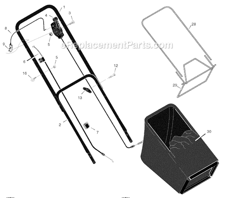 Page A Diagram and Parts List for 20616X50H  Murray Lawn Mower