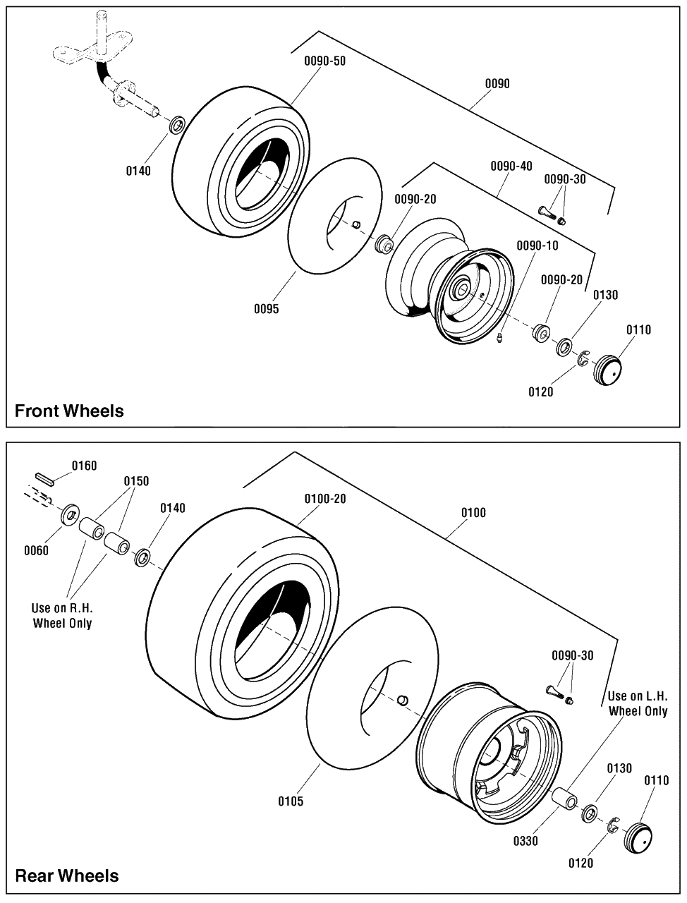 Wheel And Tires Group (W885451) Diagram and Parts List for EMT16538RD (2690927)(2011) Murray Lawn Tractor