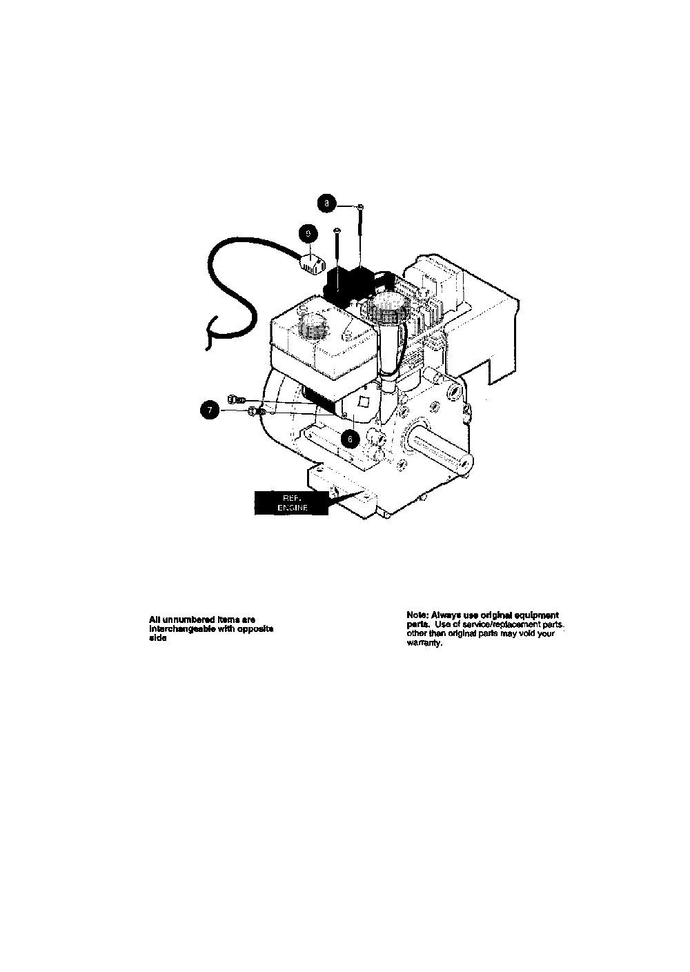 Electric start Diagram and Parts List for 627104X8A  Murray Snow Blower