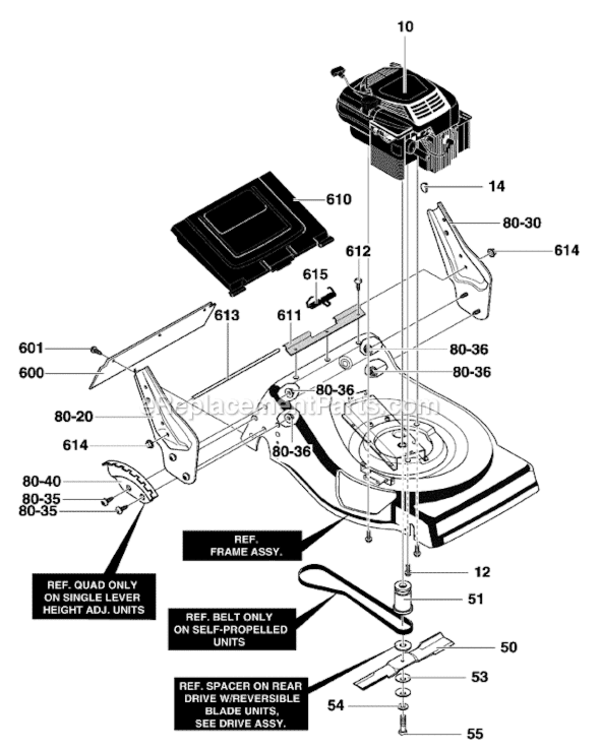 Page A Diagram and Parts List for 218910X43F  Murray Lawn Mower
