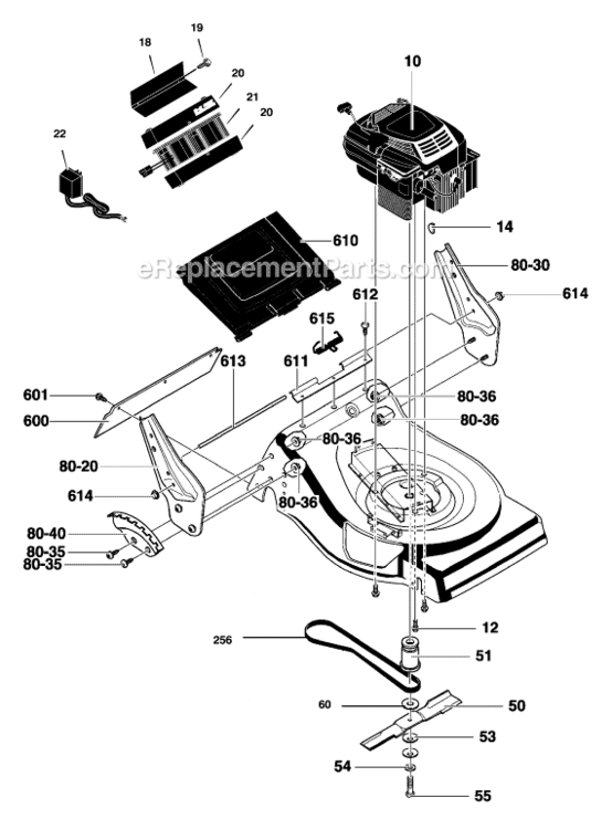 Page A Diagram and Parts List for 218950X92A  Murray Lawn Mower