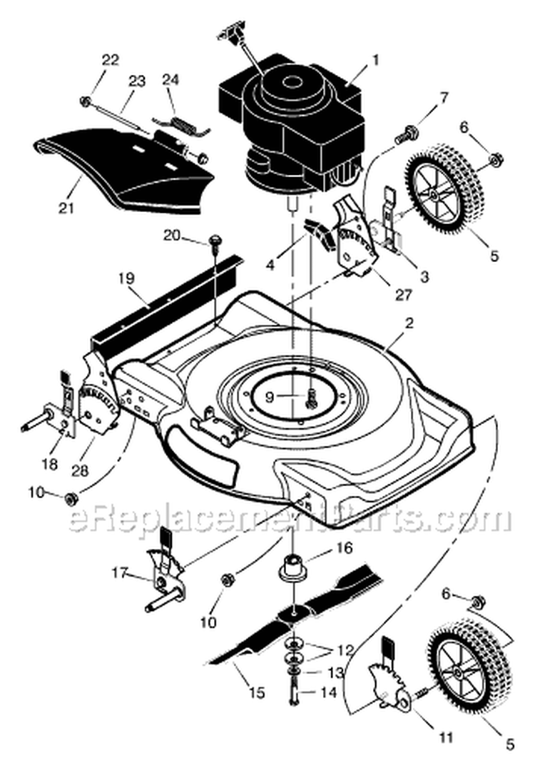 Page B Diagram and Parts List for 22116X92A  Murray Lawn Mower