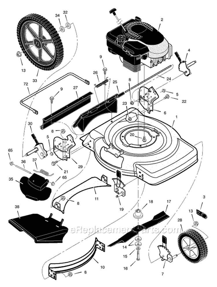 Page C Diagram and Parts List for 22315X8C  Murray Lawn Mower