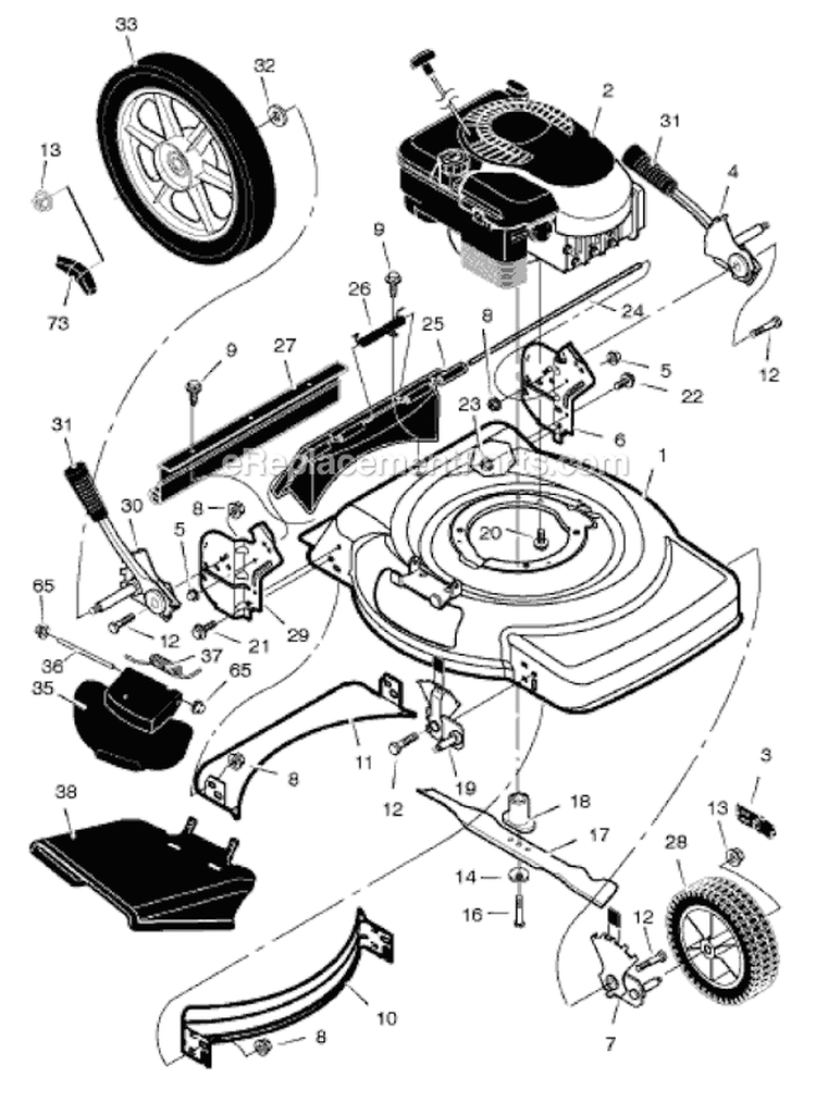 Page C Diagram and Parts List for 223310X199A  Murray Lawn Mower