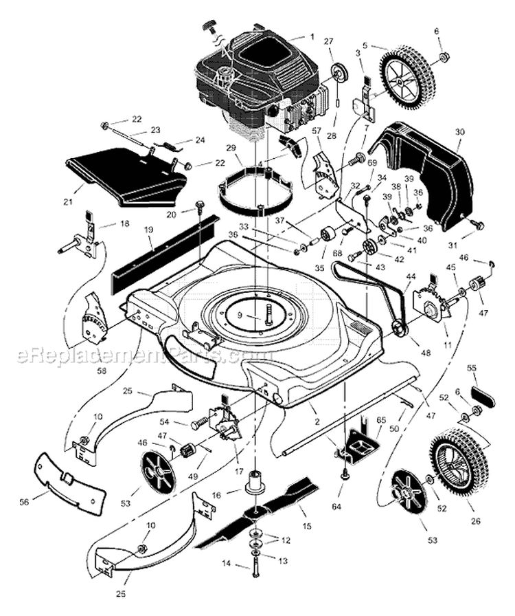 Page B Diagram and Parts List for 22605X50E  Murray Lawn Mower
