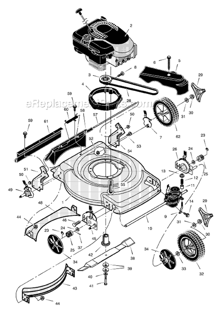 Page C Diagram and Parts List for 228510X8A  Murray Lawn Mower
