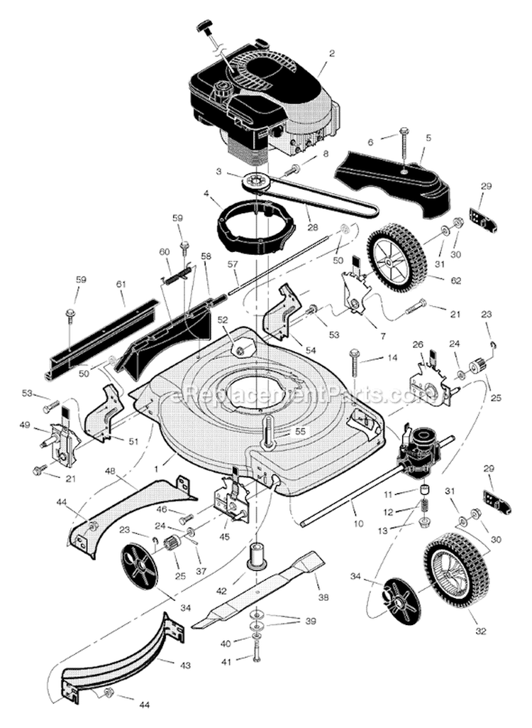 Page B Diagram and Parts List for 228511X31D  Murray Lawn Mower