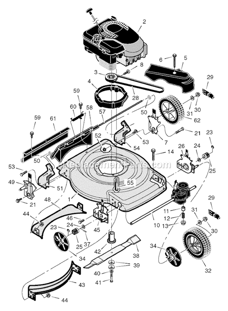 Page D Diagram and Parts List for 228511X8F  Murray Lawn Mower