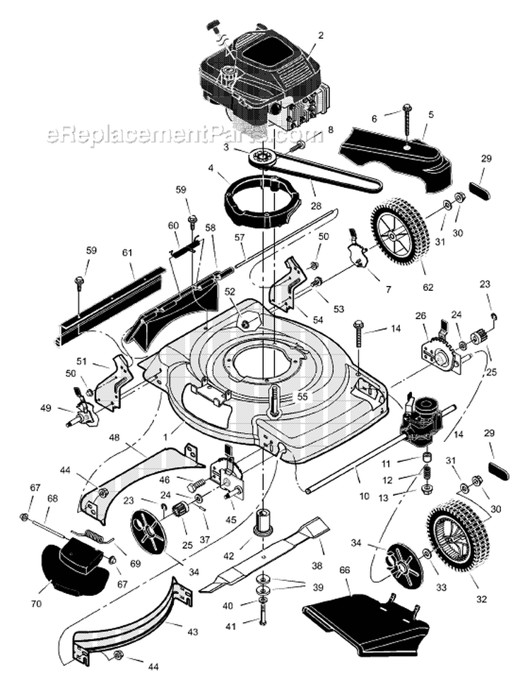 Page C Diagram and Parts List for 228610X6A  Murray Lawn Mower
