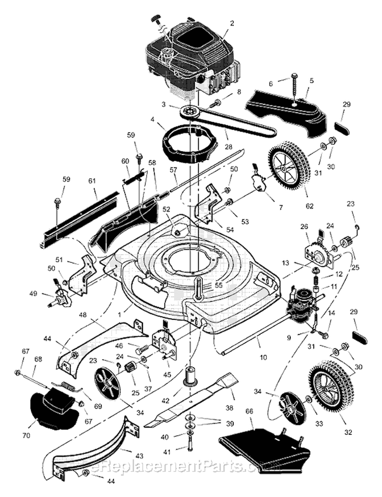 Page C Diagram and Parts List for 228610X6B  Murray Lawn Mower