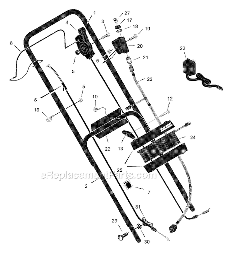 Page B Diagram and Parts List for 228650X6A  Murray Lawn Mower