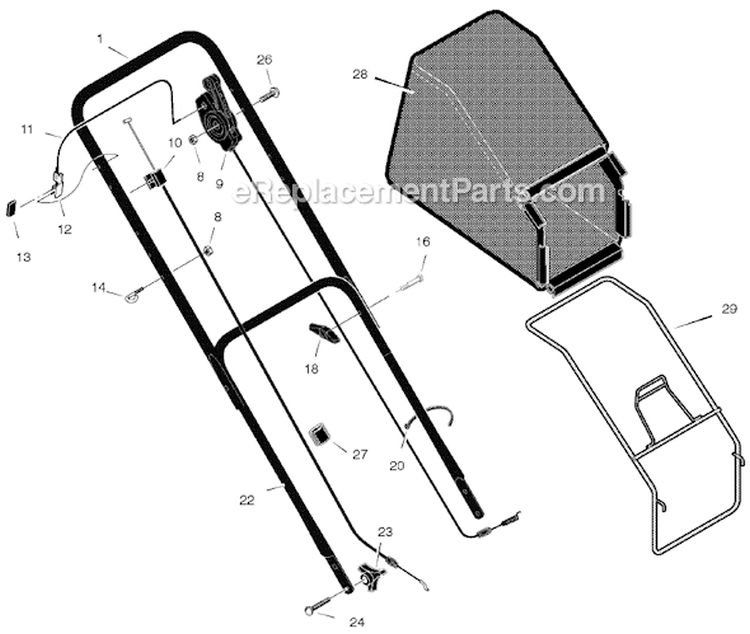 Page A Diagram and Parts List for 228830X692A  Murray Lawn Mower