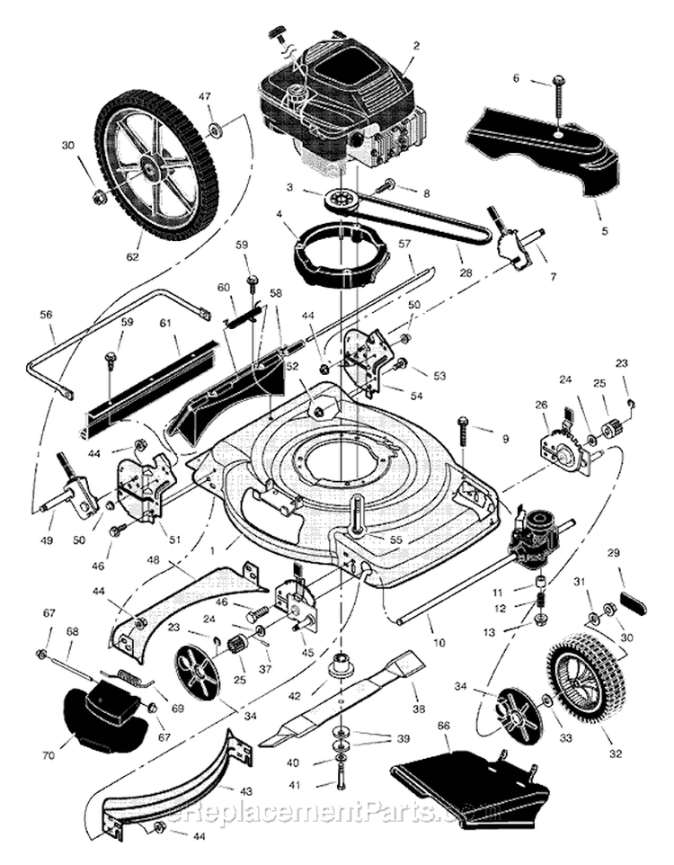 Page C Diagram and Parts List for 229610X89A  Murray Lawn Mower