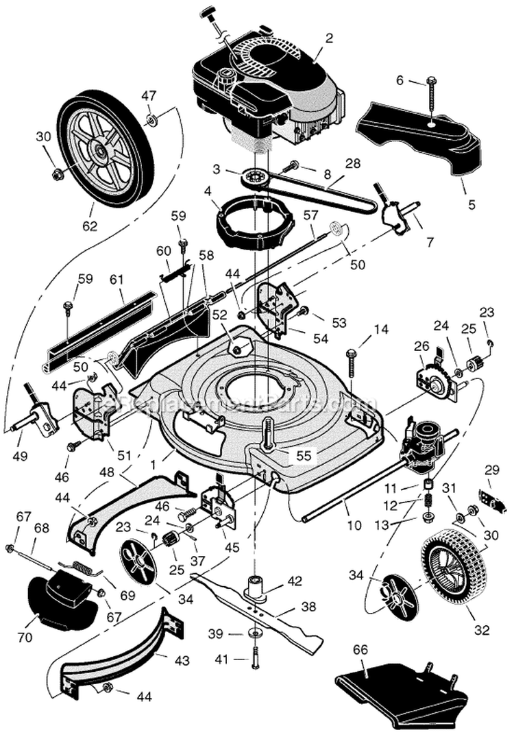 Page C Diagram and Parts List for 229611X24B  Murray Lawn Mower