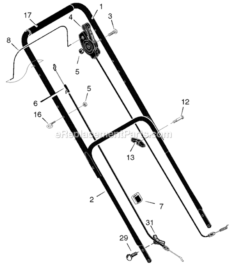 Page B Diagram and Parts List for 229611X48A  Murray Lawn Mower