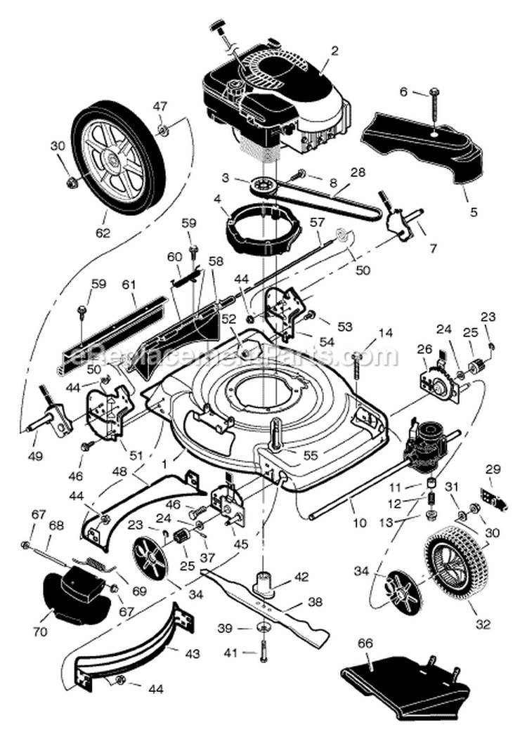 Page C Diagram and Parts List for 229611X99A  Murray Lawn Mower