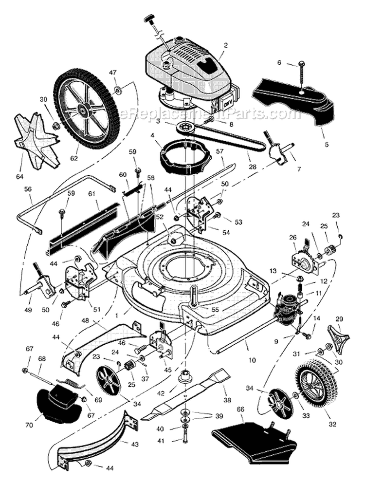 Page C Diagram and Parts List for 229630X8B  Murray Lawn Mower