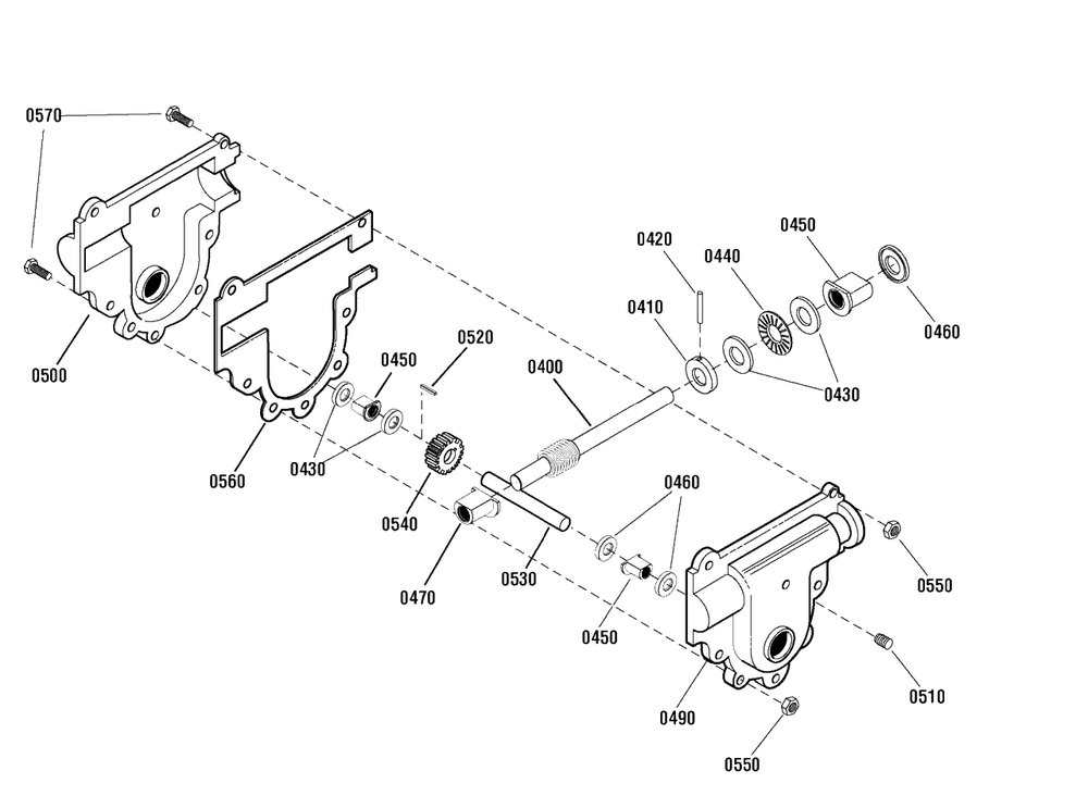 Gear Case Assembly (1753533) Diagram and Parts List for 927ES (1696028)(2011) Murray Snow Blower