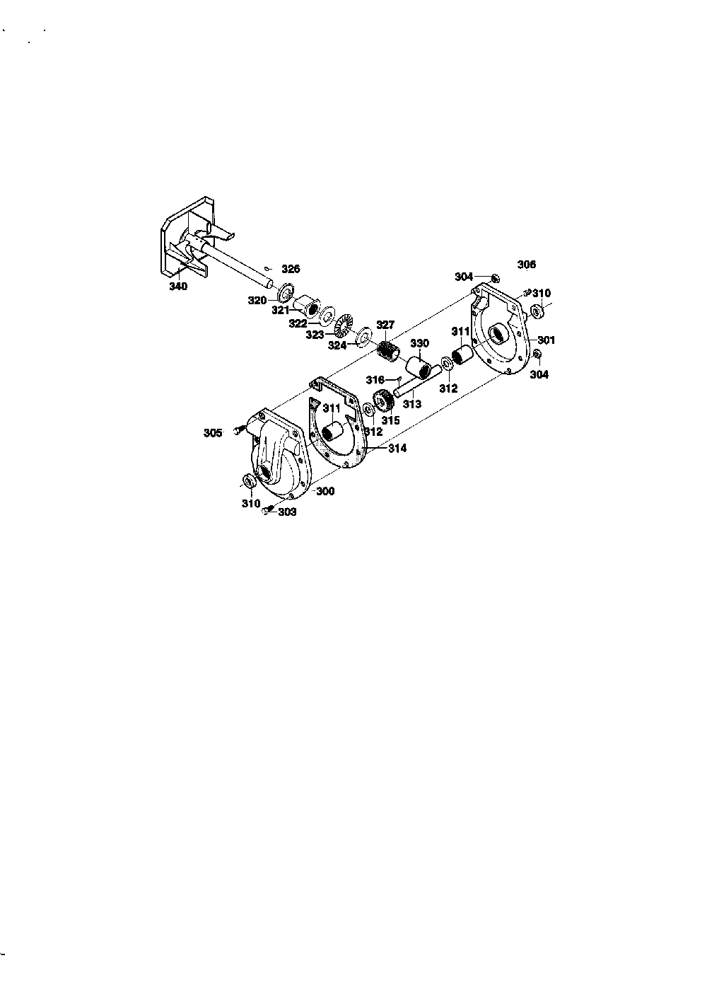 Gear case Diagram and Parts List for 629104X6A  Murray Snow Blower