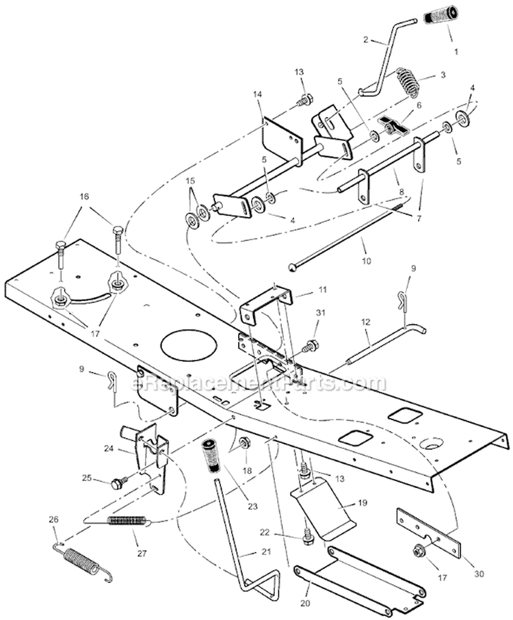 Page E Diagram and Parts List for 309001X48A  Murray Lawn Tractor