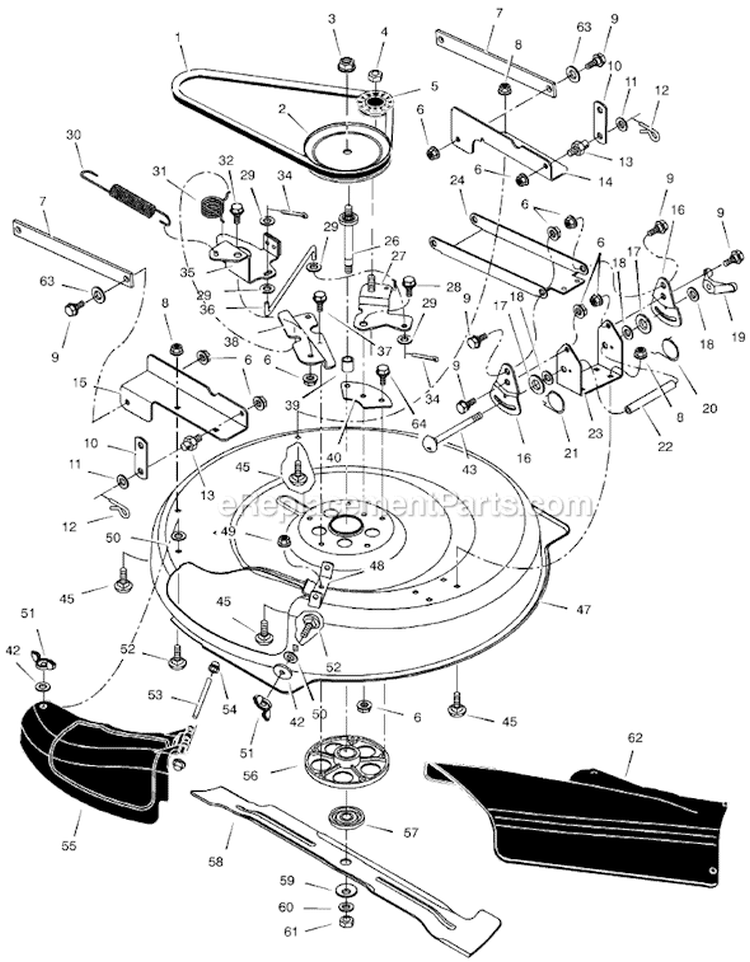 Page D Diagram and Parts List for 309003X99A  Murray Lawn Tractor