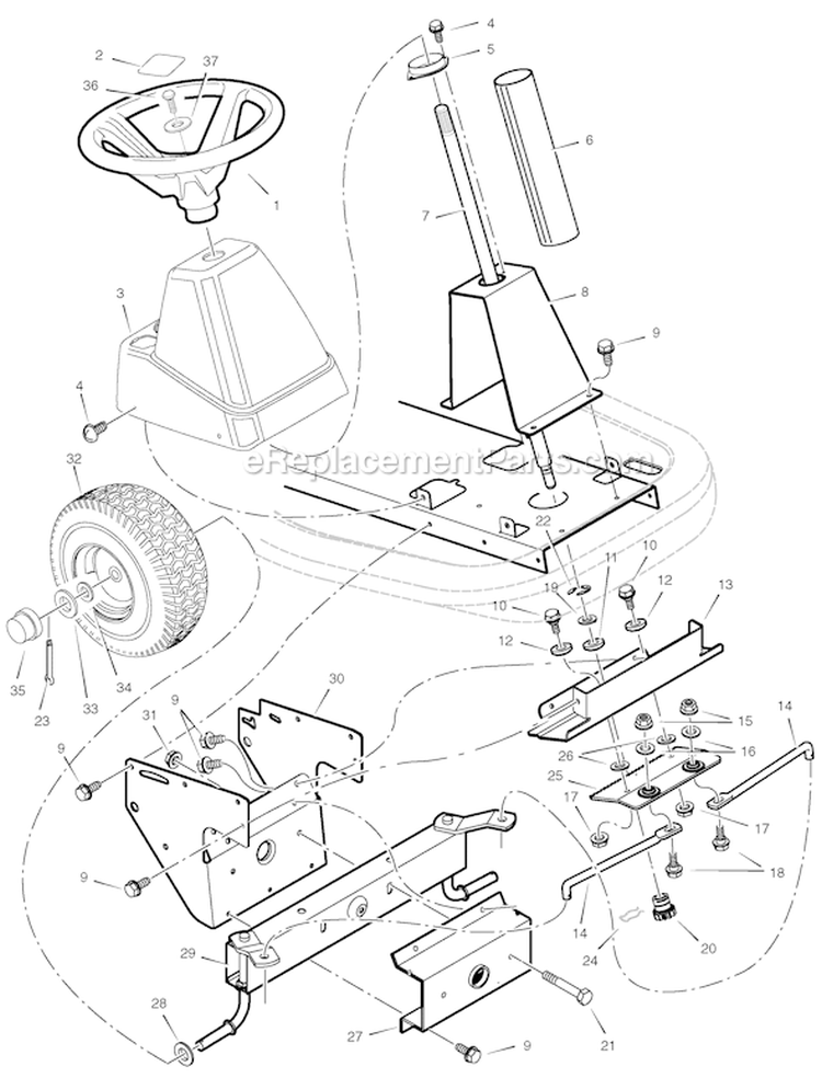 Page G Diagram and Parts List for 309006X50C  Murray Lawn Tractor