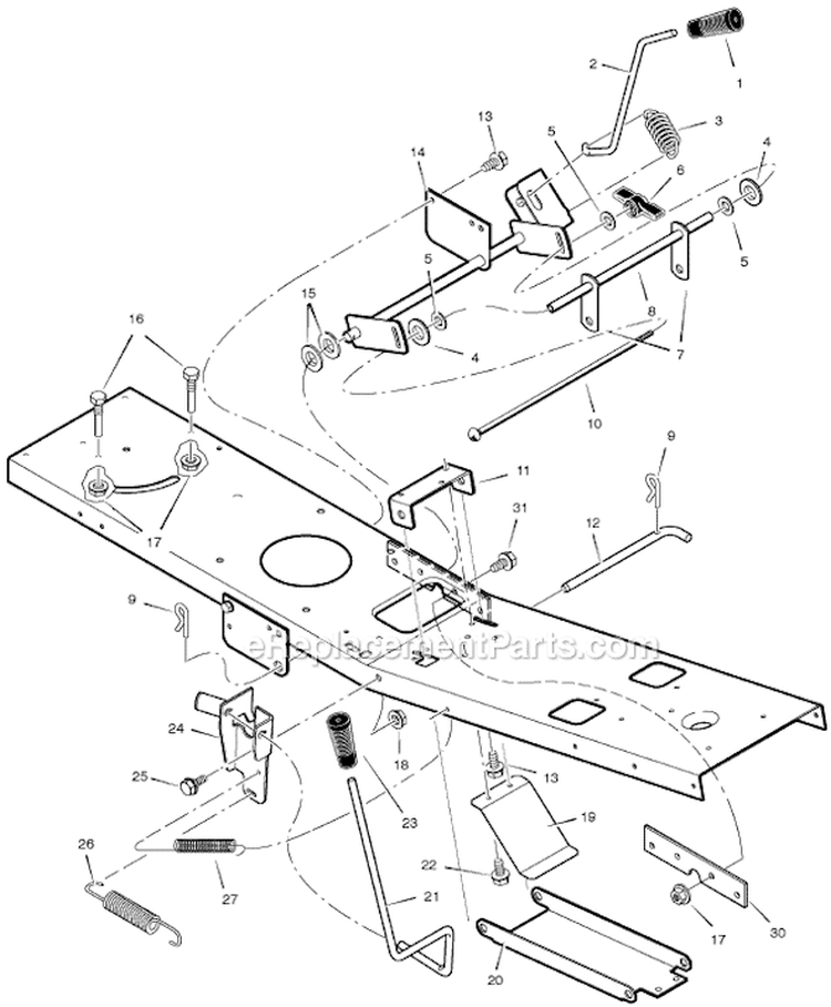 Page E Diagram and Parts List for 309007X8A  Murray Lawn Tractor
