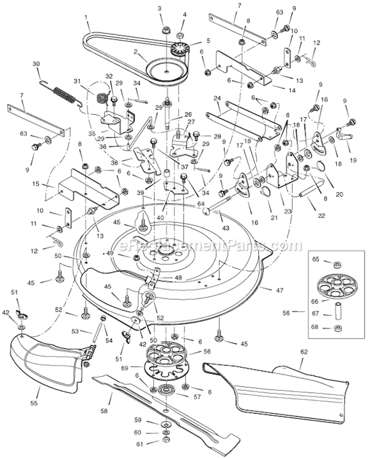 Page D Diagram and Parts List for 309007X8B  Murray Lawn Tractor