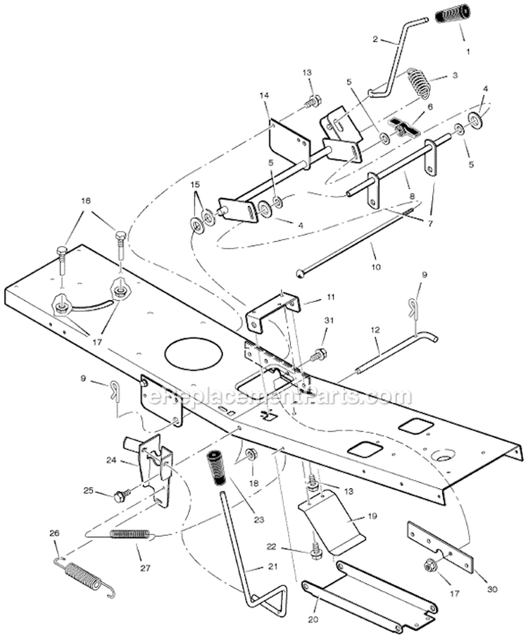 Page E Diagram and Parts List for 309007X8B  Murray Lawn Tractor