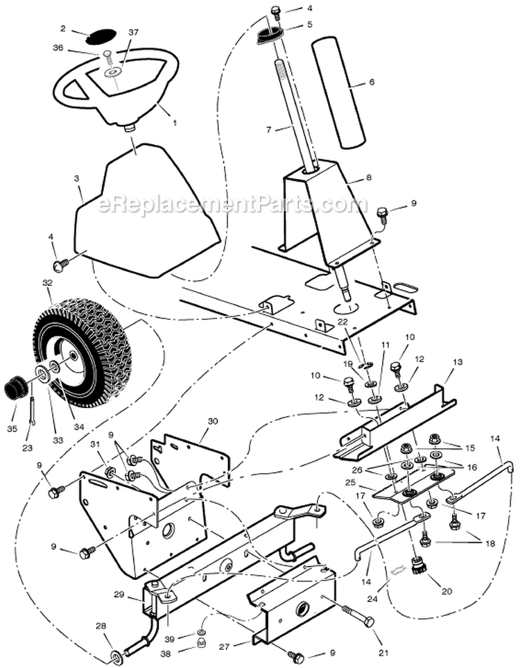 Page F Diagram and Parts List for 309008X92A  Murray Lawn Tractor