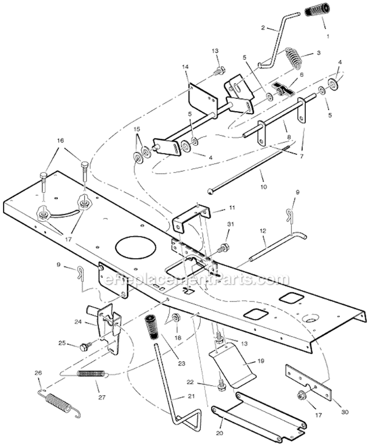 Page E Diagram and Parts List for 309008X92B  Murray Lawn Tractor