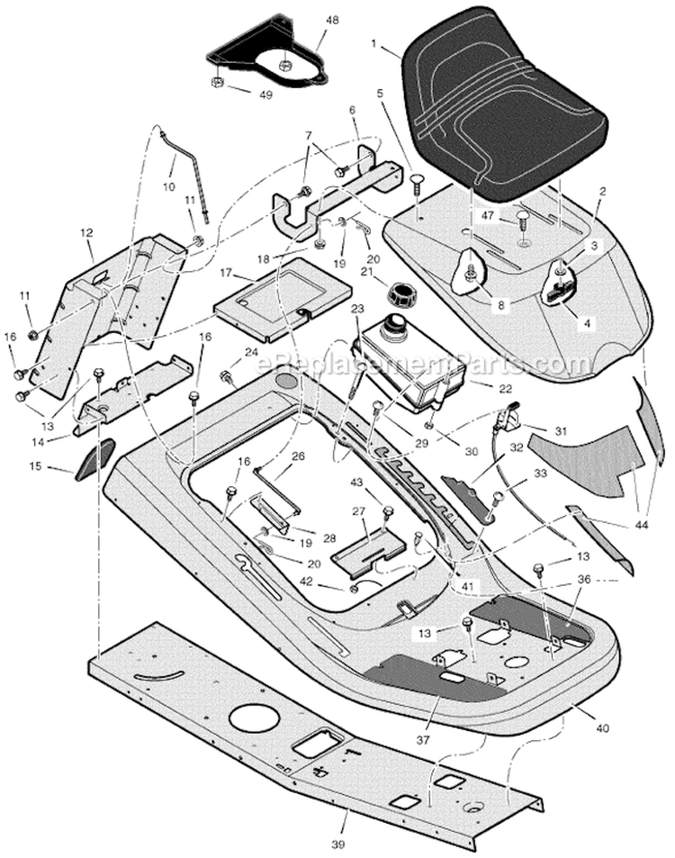 Page A Diagram and Parts List for 309008X99B  Murray Lawn Tractor