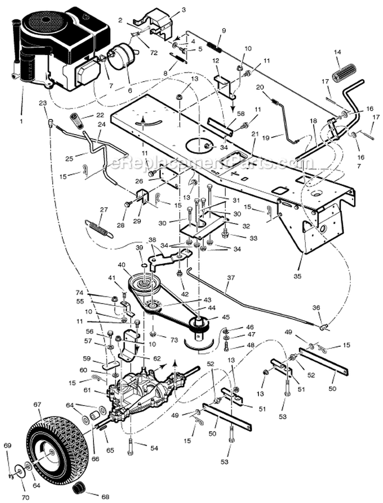 Page C Diagram and Parts List for 309009X18A  Murray Lawn Tractor