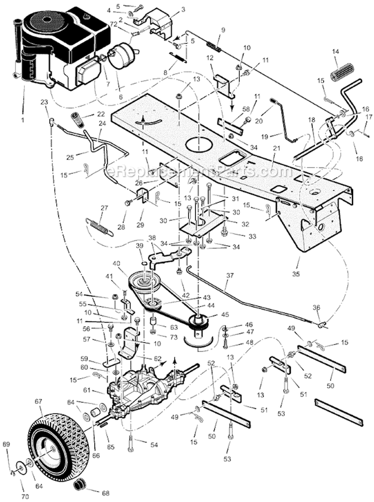 Page C Diagram and Parts List for 309029X11B  Murray Lawn Tractor