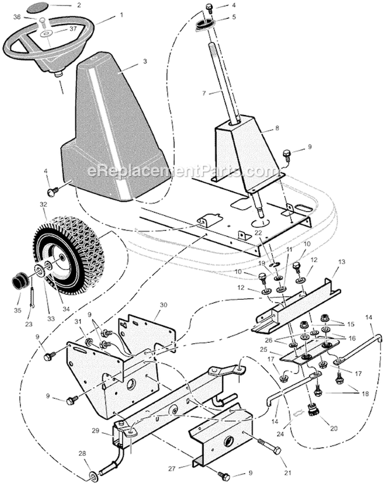 Page F Diagram and Parts List for 309029X11B  Murray Lawn Tractor