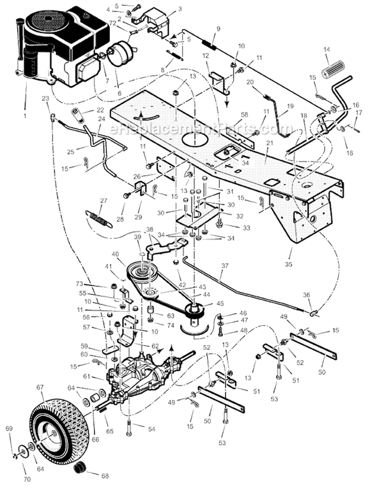 Page C Diagram and Parts List for 309029X51B  Murray Lawn Tractor